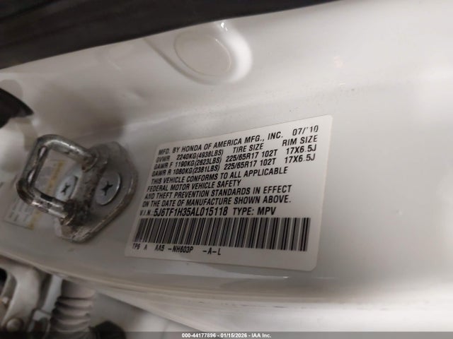 2010 HONDA ACCORD CROSSTOUR 5J6TF1H35AL015118 Photo 8