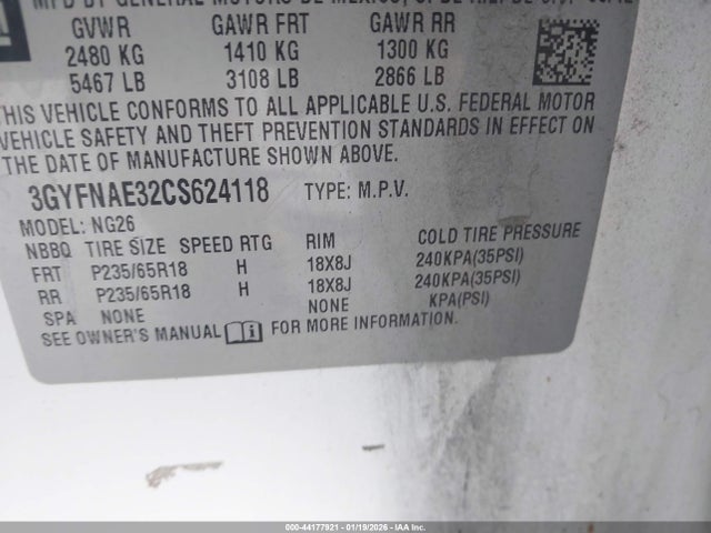 2012 CADILLAC SRX 3GYFNAE32CS624118 Photo 8