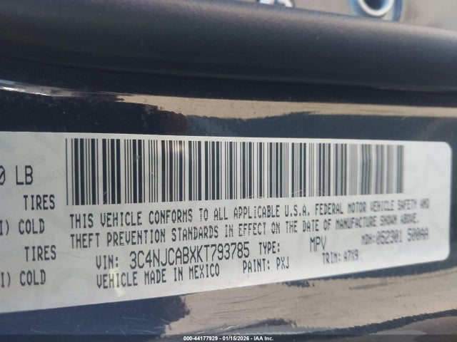 2019 JEEP COMPASS 3C4NJCABXKT793785 Photo 8