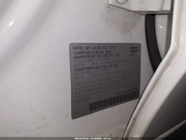 2016 AUDI ALLROAD WA1UFAFL0GA014583 Photo 8