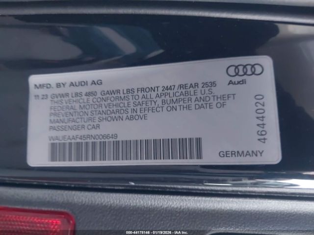 2024 AUDI A4 WAUEAAF45RN006649 Photo 8