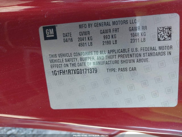1G1FH1R7XG0171379 Chevrolet CAMARO 2SS