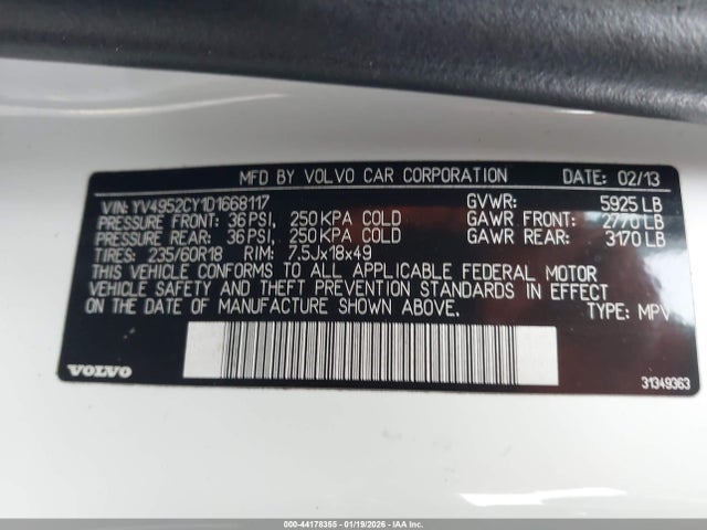 2013 VOLVO XC90 YV4952CY1D1668117 Photo 8