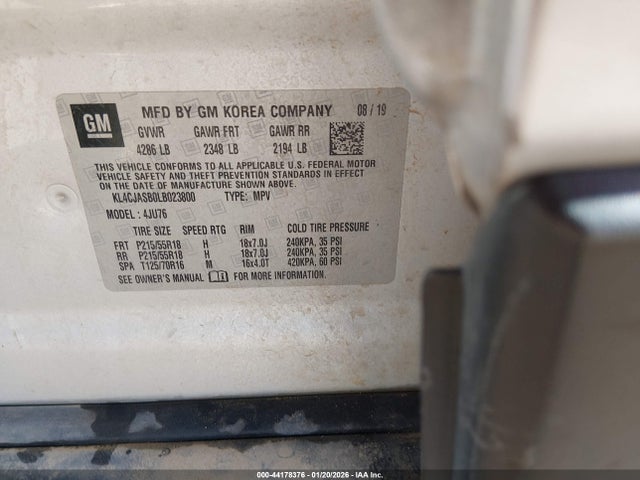 Aukcja sprzedaży 2020 Buick Encore Fwd Preferred, vin: KL4CJASB0LB023800, numer aukcji: 44178376