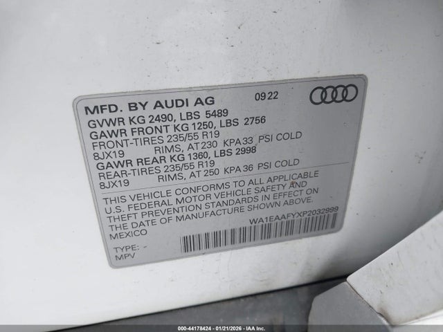 2023 AUDI Q5 WA1EAAFYXP2032999 Photo 8
