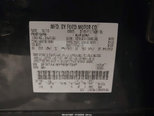 2FMTK4J83FBB67247 Ford EDGE SEL