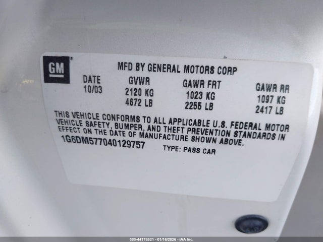 2004 CADILLAC CTS 1G6DM577040129757 Photo 8