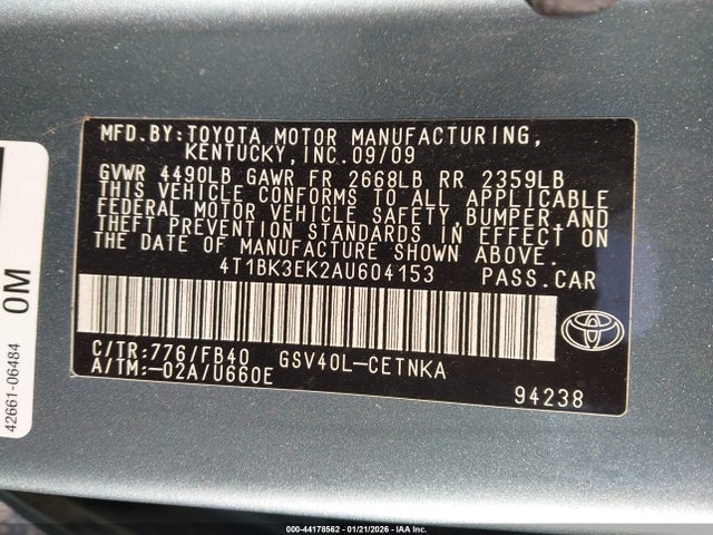 2010 TOYOTA CAMRY 4T1BK3EK2AU604153 Photo 8