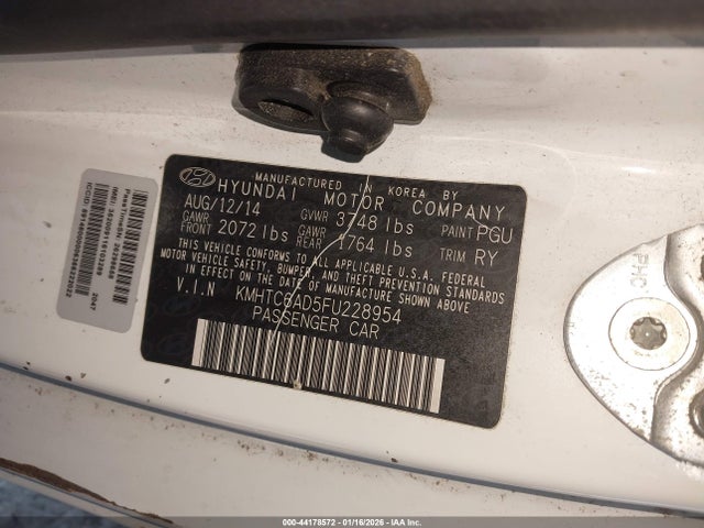 Aukcja sprzedaży 2015 Hyundai Veloster, vin: KMHTC6AD5FU228954, numer aukcji: 44178572