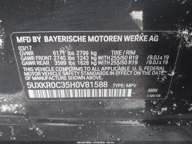 5UXKR0C35H0V81588 BMW X5 Xdrive35i