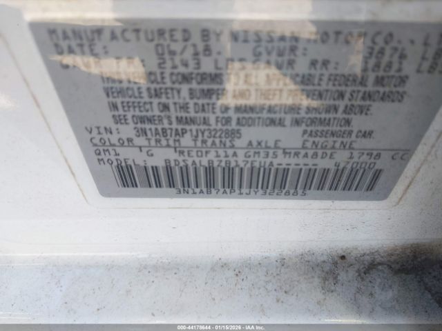 2018 NISSAN SENTRA 3N1AB7AP1JY322885 Photo 8