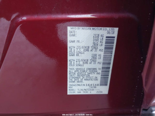 2018 NISSAN MURANO 5N1AZ2MG3JN164548 Photo 8