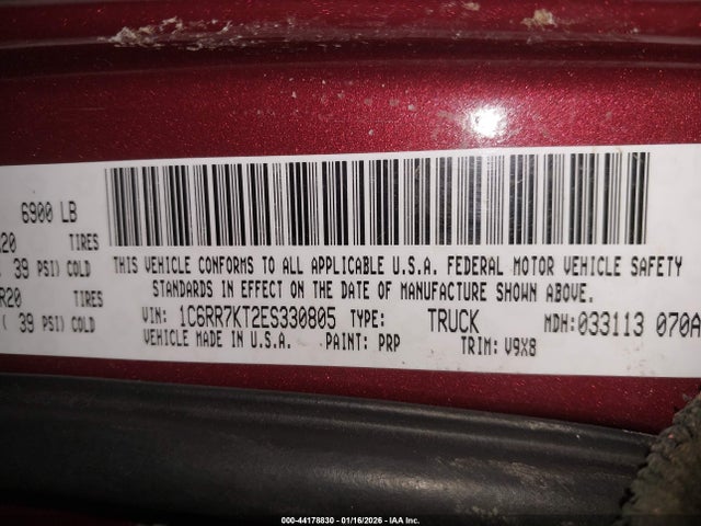Продажа на аукционе авто 2014 Ram 1500 Express, vin: 1C6RR7KT2ES330805, номер лота: 44178830