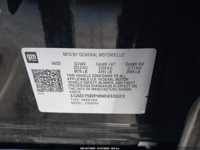 2022 CADILLAC CT4-V 1G6D75RP8N0410923 Photo 8