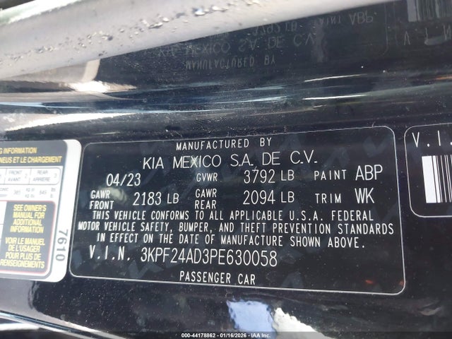 2023 KIA FORTE 3KPF24AD3PE630058 Photo 8