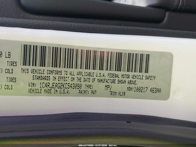 2019 JEEP GRAND CHEROKEE 1C4RJEAG2KC543090 Photo 8