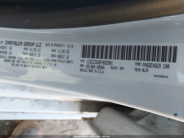 1C3CCCDG9FN522901 Chrysler 200 S