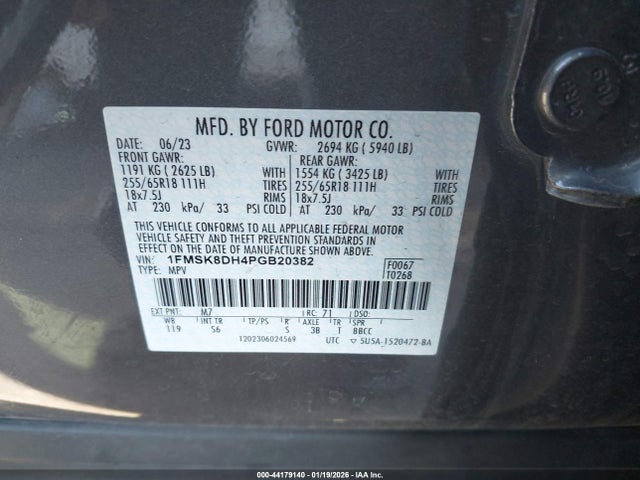 2023 FORD EXPLORER 1FMSK8DH4PGB20382 Photo 8