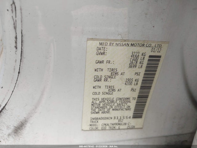 2012 NISSAN TITAN 1N6BA0EDXCN311554 Photo 8