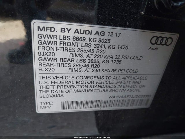 2018 AUDI Q7 WA1VAAF72JD028383 Photo 8