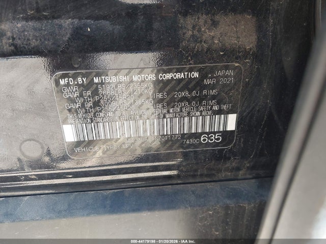 2022 MITSUBISHI OUTLANDER JA4J3UA81NZ011772 Photo 8