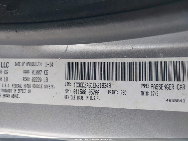 Dodge AVENGER SE 2014 1C3CDZAG1EN218349 Image 9