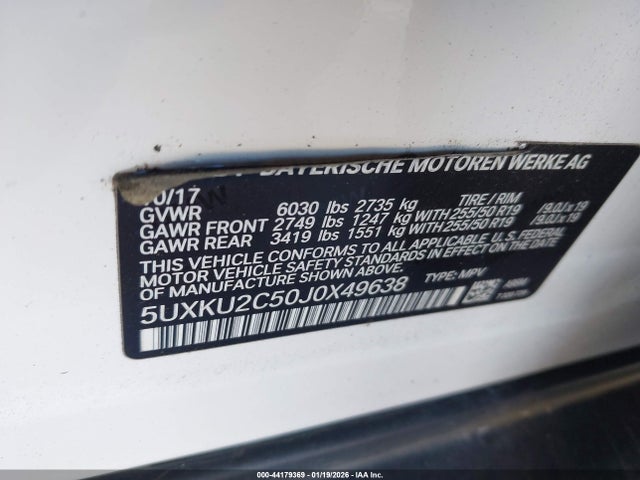 5UXKU2C50J0X49638 BMW X6 Xdrive35i