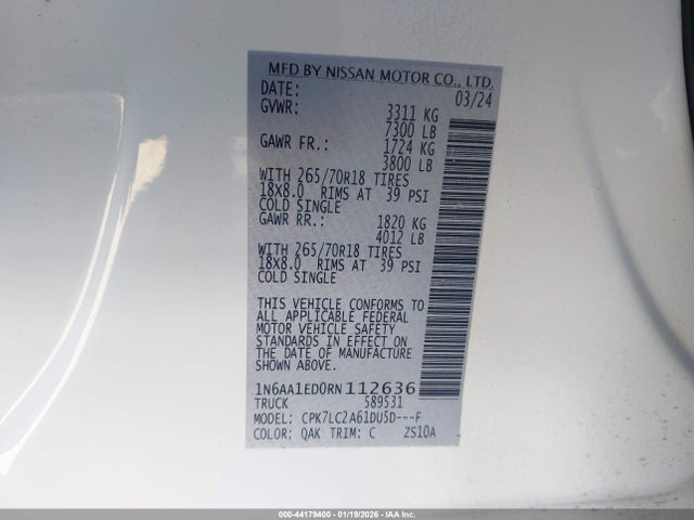 2024 NISSAN TITAN 1N6AA1ED0RN112636 Photo 8