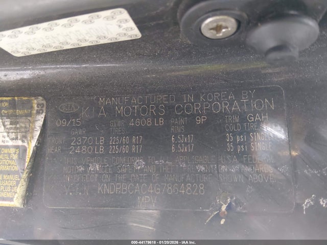 KNDPBCAC4G7864828 KIA Sportage Lx