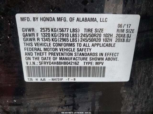 2017 ACURA MDX 5FRYD4H88HB042162 Photo 8