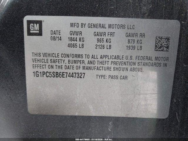 Chevrolet Cruze 1lt Auto 2014 1G1PC5SB6E7447327 Image 9