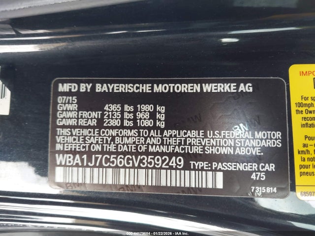 WBA1J7C56GV359249 BMW M235I