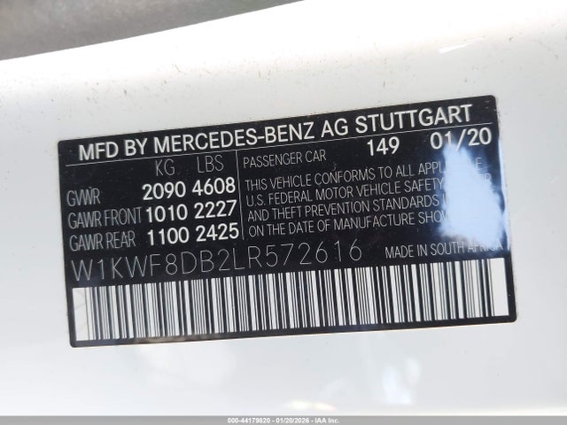 W1KWF8DB2LR572616 Mercedes-Benz C 300