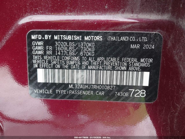 2024 MITSUBISHI MIRAGE ML32AUHJ7RH010827 Photo 8