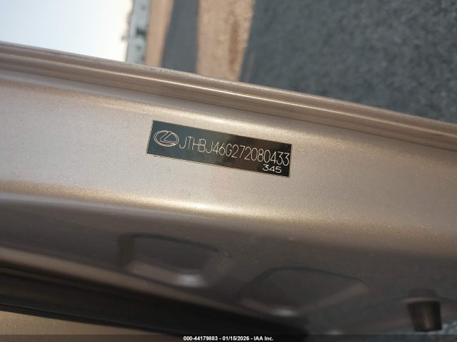 Aukcja sprzedaży 2007 Lexus Es 350, vin: JTHBJ46G272080433, numer aukcji: 44179883