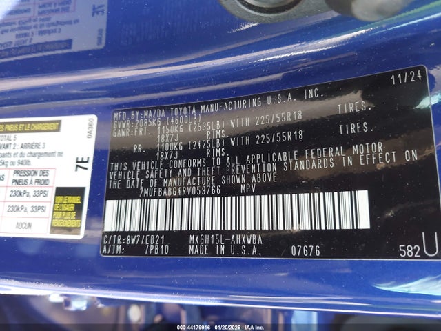 7MUFBABG4RV059766 Toyota Corolla Cross Hybrid Xse
