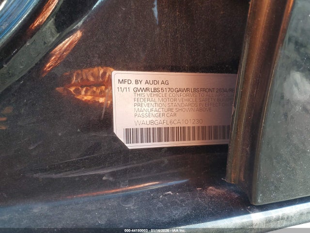 2012 AUDI S4 WAUBGAFL6CA101230 Photo 8