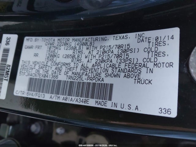 5TFJX4CN7EX041366 Toyota Tacoma