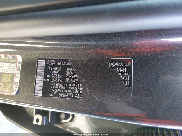 5NMJECAE3PH207400 Hyundai Tucson Limited