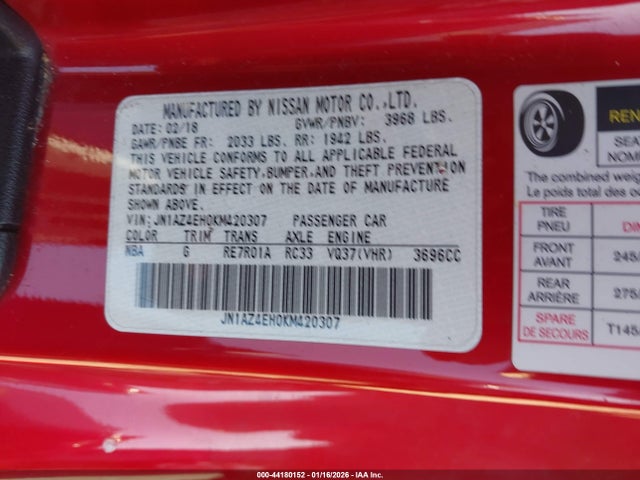 2019 NISSAN 370Z JN1AZ4EH0KM420307 Photo 8