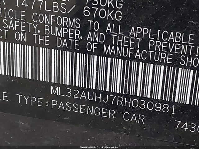 2024 MITSUBISHI MIRAGE ML32AUHJ7RH030981 Photo 8