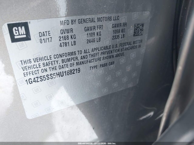 1G4ZS5SS5HU188219 Buick Lacrosse Premium
