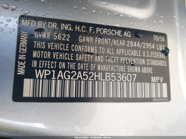 2017 PORSCHE MACAN WP1AG2A52HLB53607 Photo 8