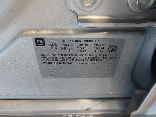 2012 CADILLAC CTS 1G6DM5E32C0150026 Photo 8