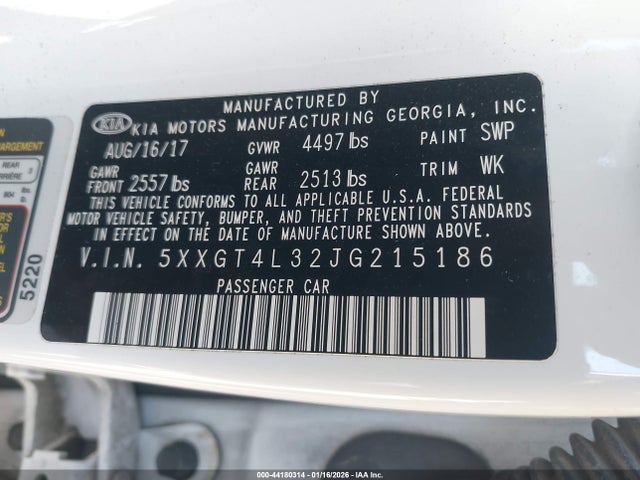 5XXGT4L32JG215186 KIA Optima S
