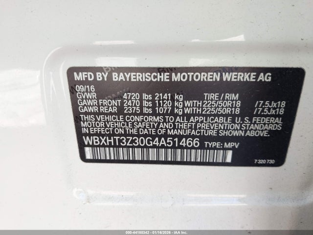 WBXHT3Z30G4A51466 BMW X1 Xdrive28i