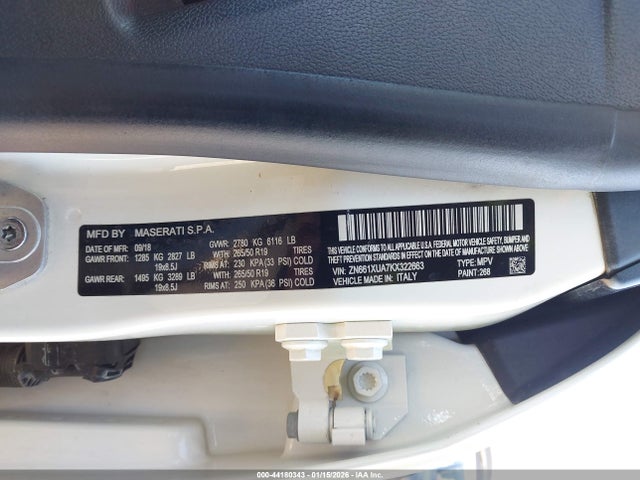 ZN661XUA7KX322663 Maserati Levante