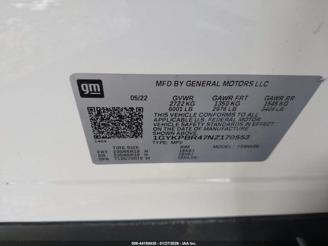 2022 CADILLAC XT6 1GYKPBR47NZ170553 Photo 8