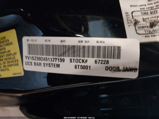 2005 VOLVO XC70 YV1SZ592451177159 Photo 8