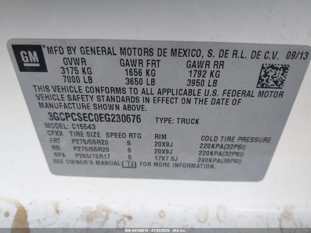 Chevrolet Silverado 1500 1lz 2014 3GCPCSEC0EG230676 Image 9
